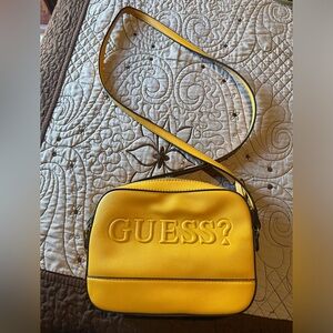 Guess Ridge logo yellow CrossBody bag
